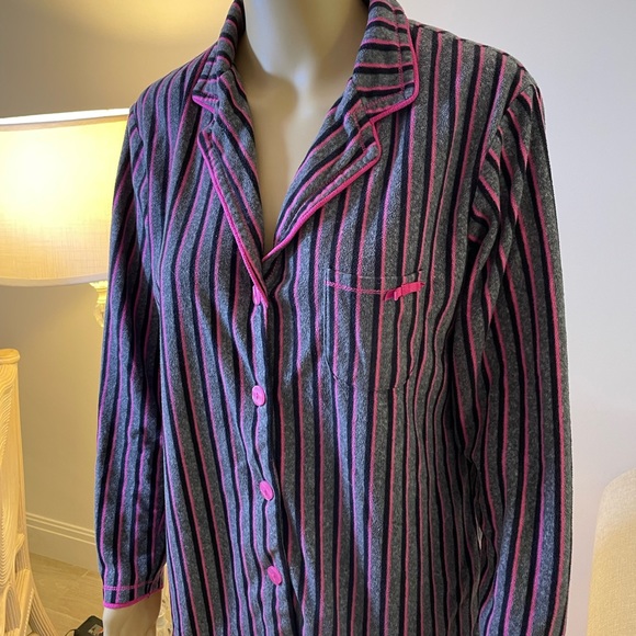 Anne Klein Striped Pajama Set Sz M - Picture 3 of 15
